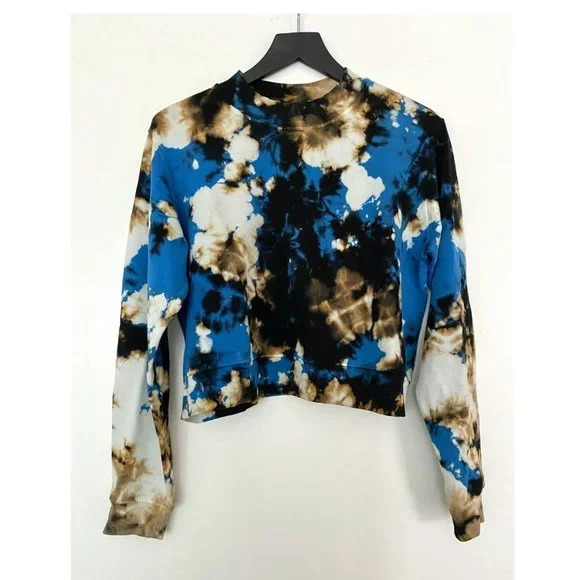 Cotton Citizen Blue and Brown Tie-Dye Sweatshirt - Picture 4 of 6